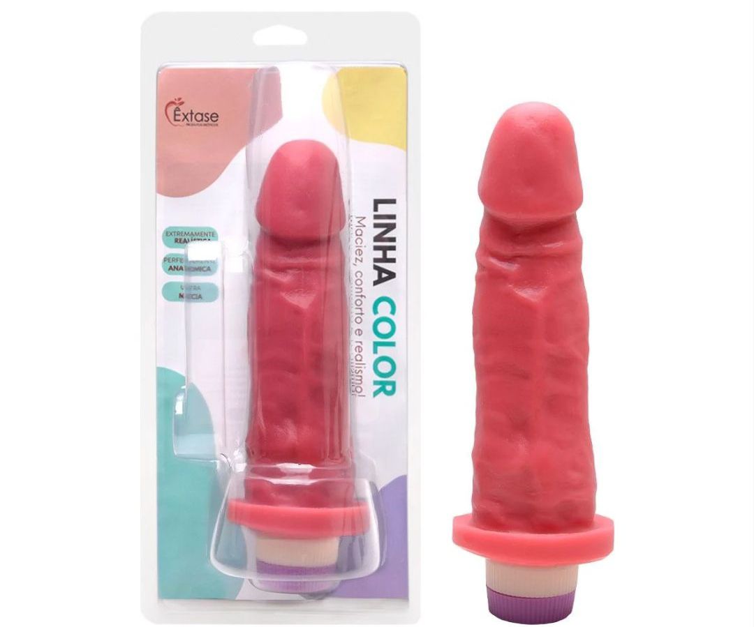 Prótese com vibrador 17 x 4,2c pilhas
